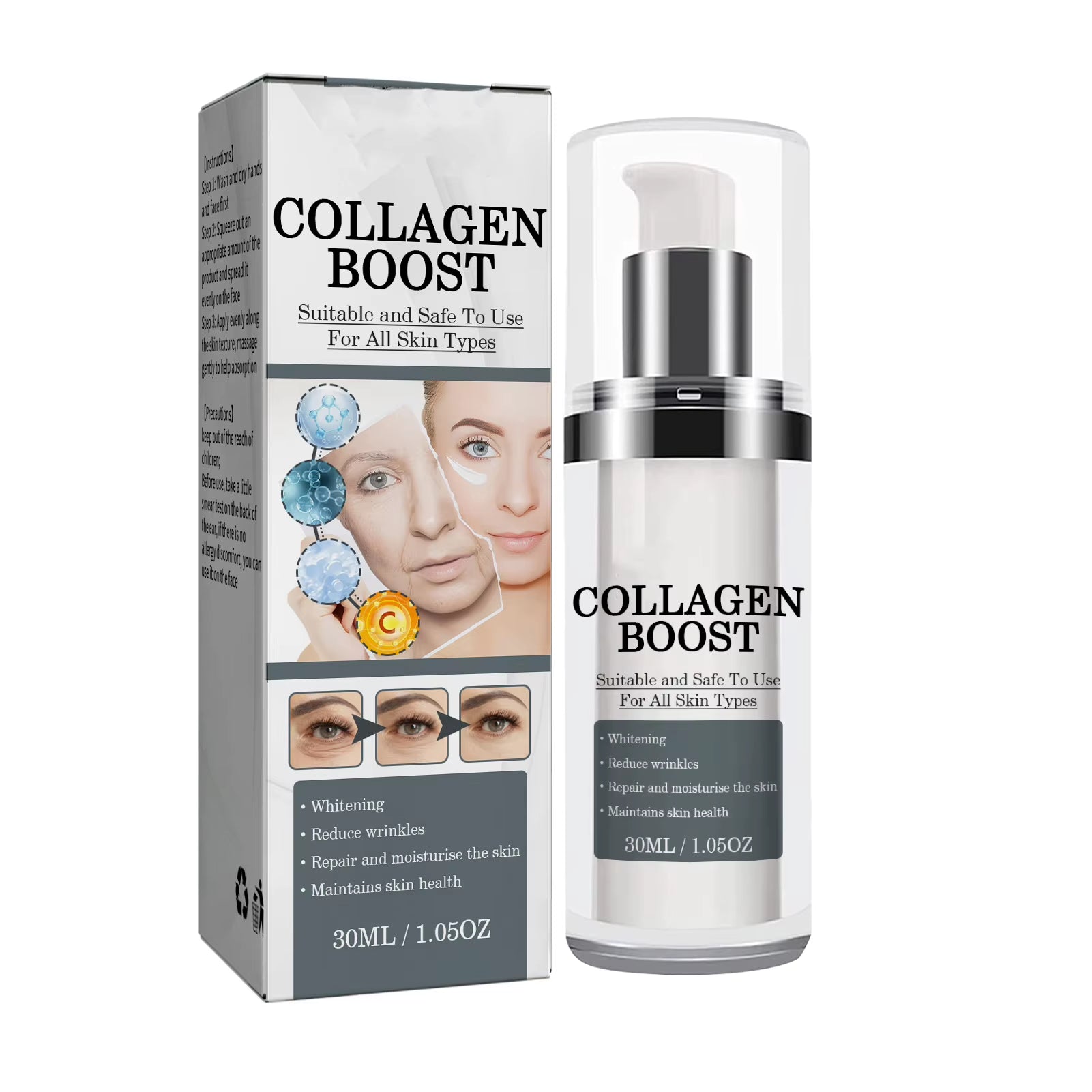 30Ml Collagen Serum Moisturizing Skin Repair Whitening Brightening anti Wrinkle Face Serum Acne Treatments