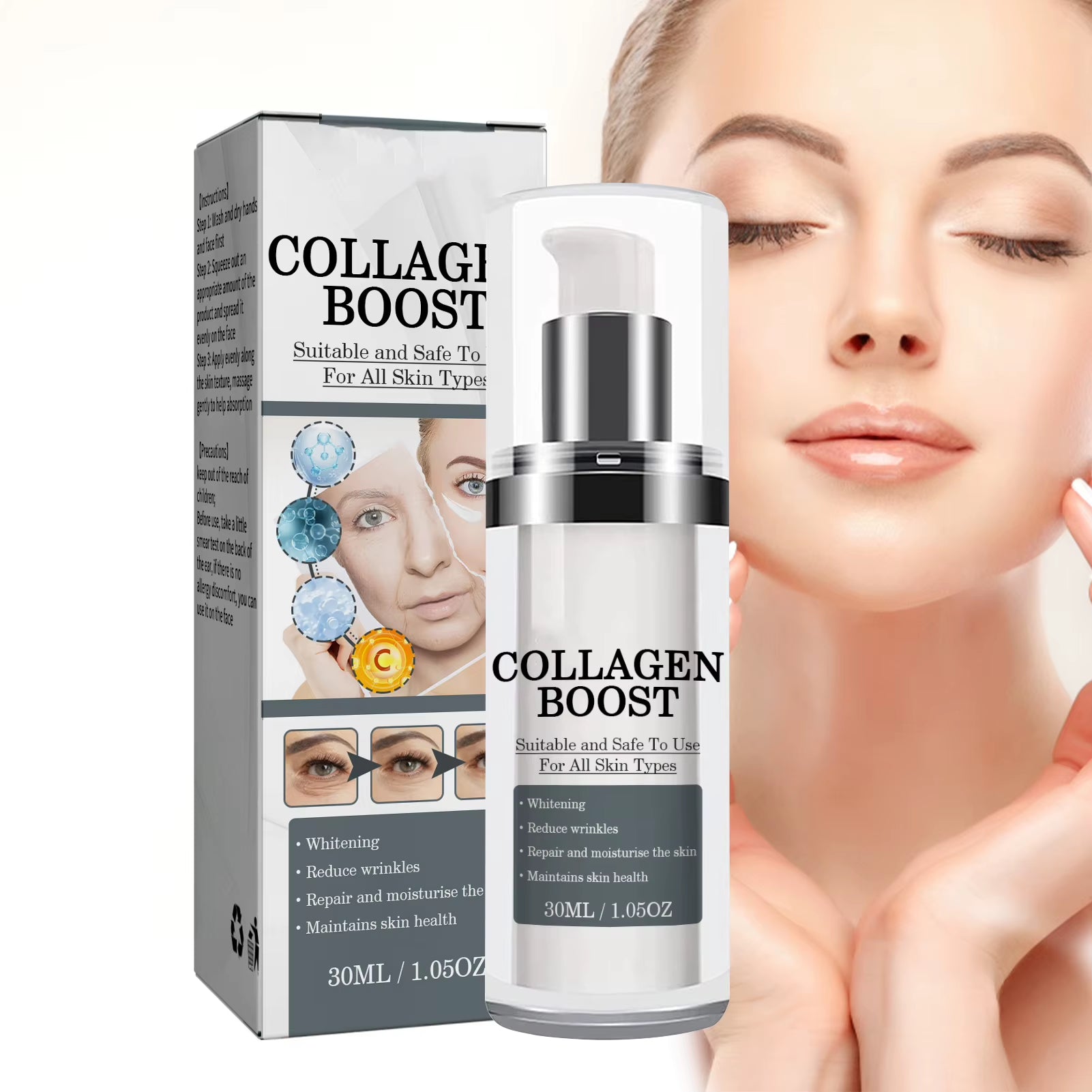30Ml Collagen Serum Moisturizing Skin Repair Whitening Brightening anti Wrinkle Face Serum Acne Treatments