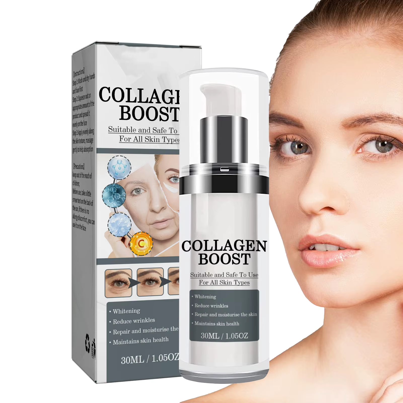 30Ml Collagen Serum Moisturizing Skin Repair Whitening Brightening anti Wrinkle Face Serum Acne Treatments
